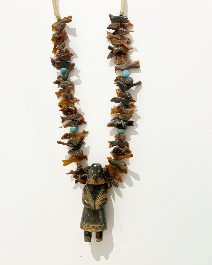 Kachina Fetish Necklace Buffalo Horn (c. 1950)