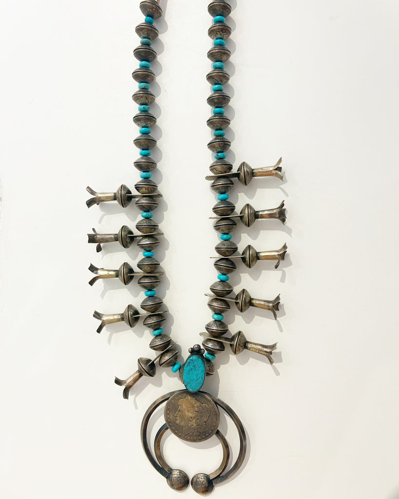 1940’s Squash Blossom Gypsy Necklace